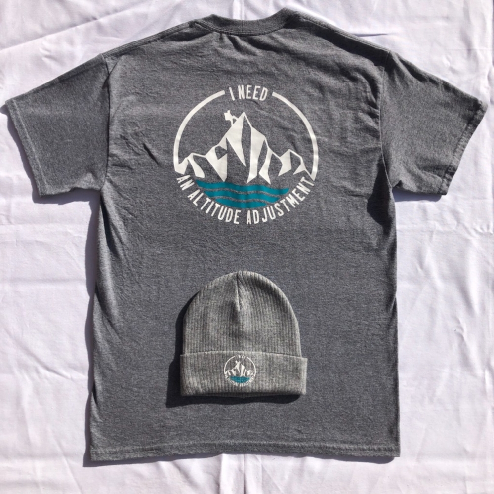 Gildan tshirt w/ beanie grey
